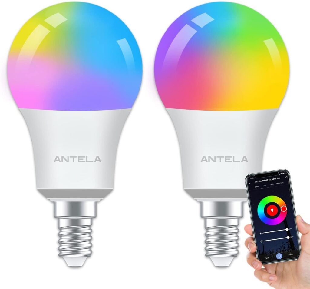 ANTELA Bombilla LED Inteligente WiFi E14 8W 806lm